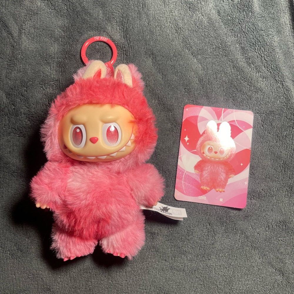 The Monsters The BIG ENERGY Labubu Plush Keychain Toy - “Love”